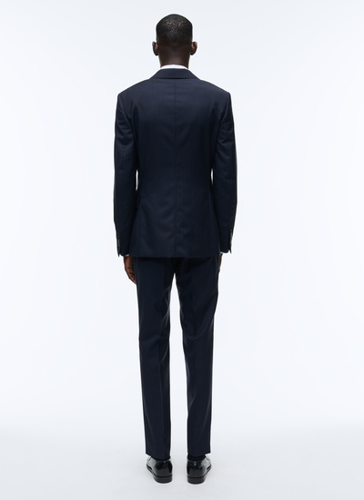 Men's blue, navy blue virgin wool suit Fursac - C3AXLO-AC20-30