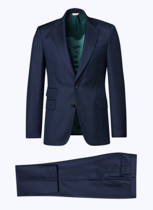 Men's suit navy blue virgin wool Fursac - 22HC3AXLO-AC04/31