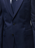 Navy blue wool suit with herringbones - 22HC3AXLO-AC04/31