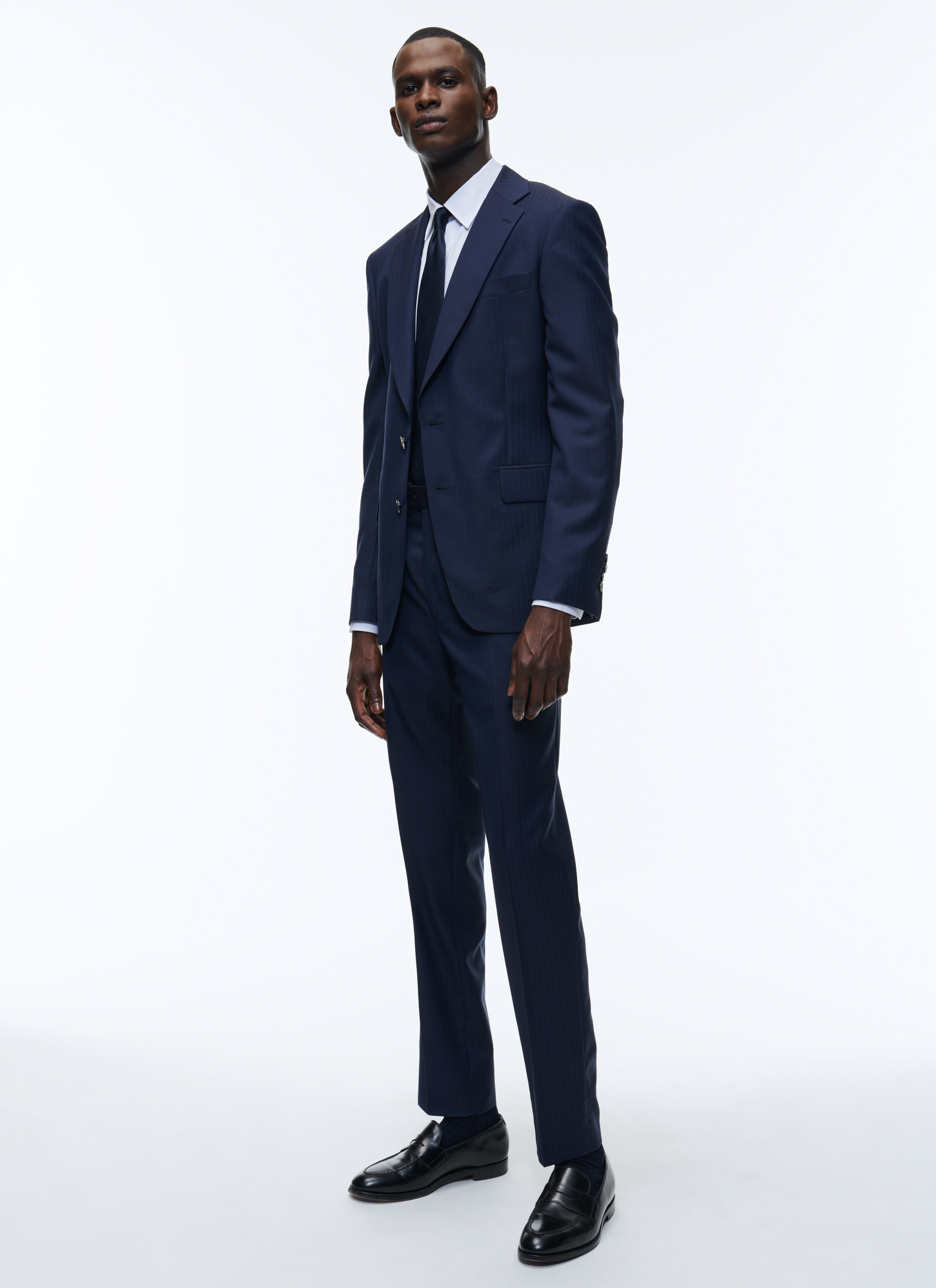 Men's blue, navy blue virgin wool suit Fursac - C3AXLO-AC04-31