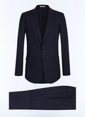 Virgin wool fitted suit with checks - C3JARA-JC11-D030