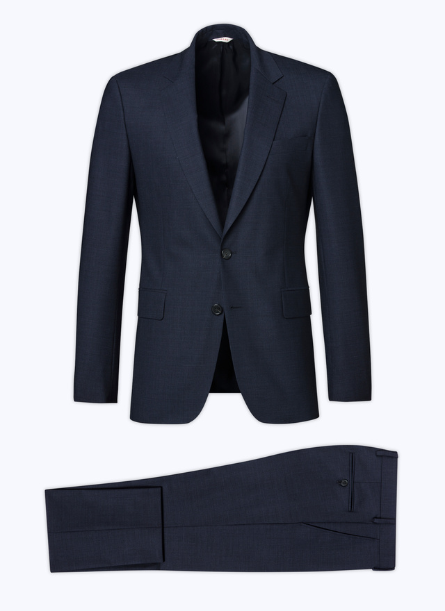 Men's navy blue - micro checks suit Fursac - 22HC3AXUN-AC11/31