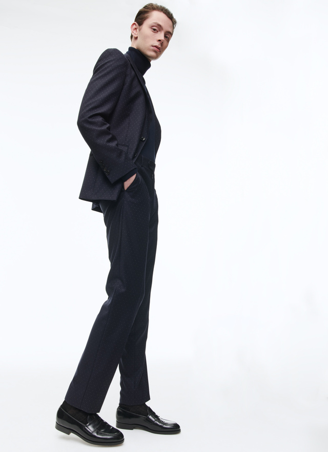 Men's suit navy blue virgin wool Fursac - C3AVRA-CC48-D030