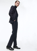 Wool fitted suit with plumetis - C3AVRA-CC48-D030