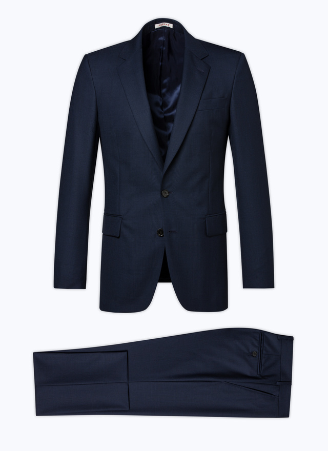 Men's navy blue - prince of wales pattern suit Fursac - C3AXUN-DC24-D030