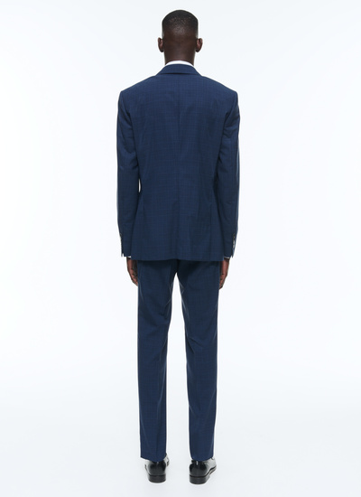 Men's blue, navy blue virgin wool canvas suit Fursac - C3AXUN-VC09-32