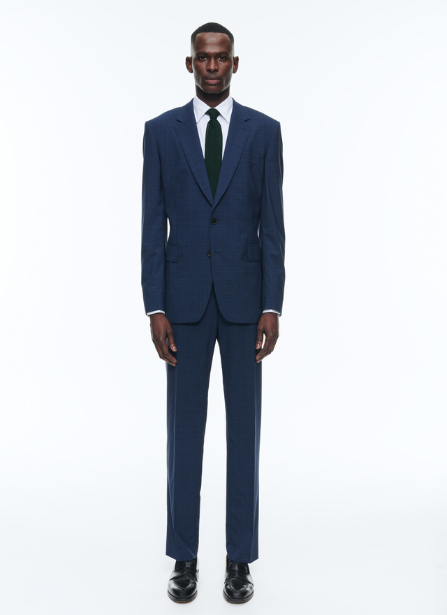 Men's suit navy blue virgin wool canvas Fursac - C3AXUN-VC09-32