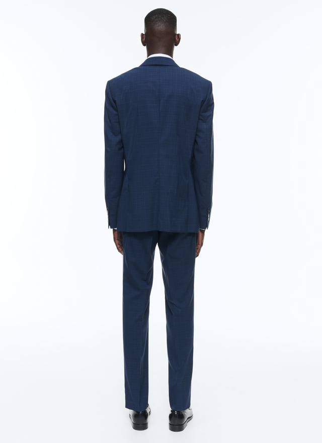 Men's suit navy blue virgin wool canvas Fursac - C3AXUN-VC09-32