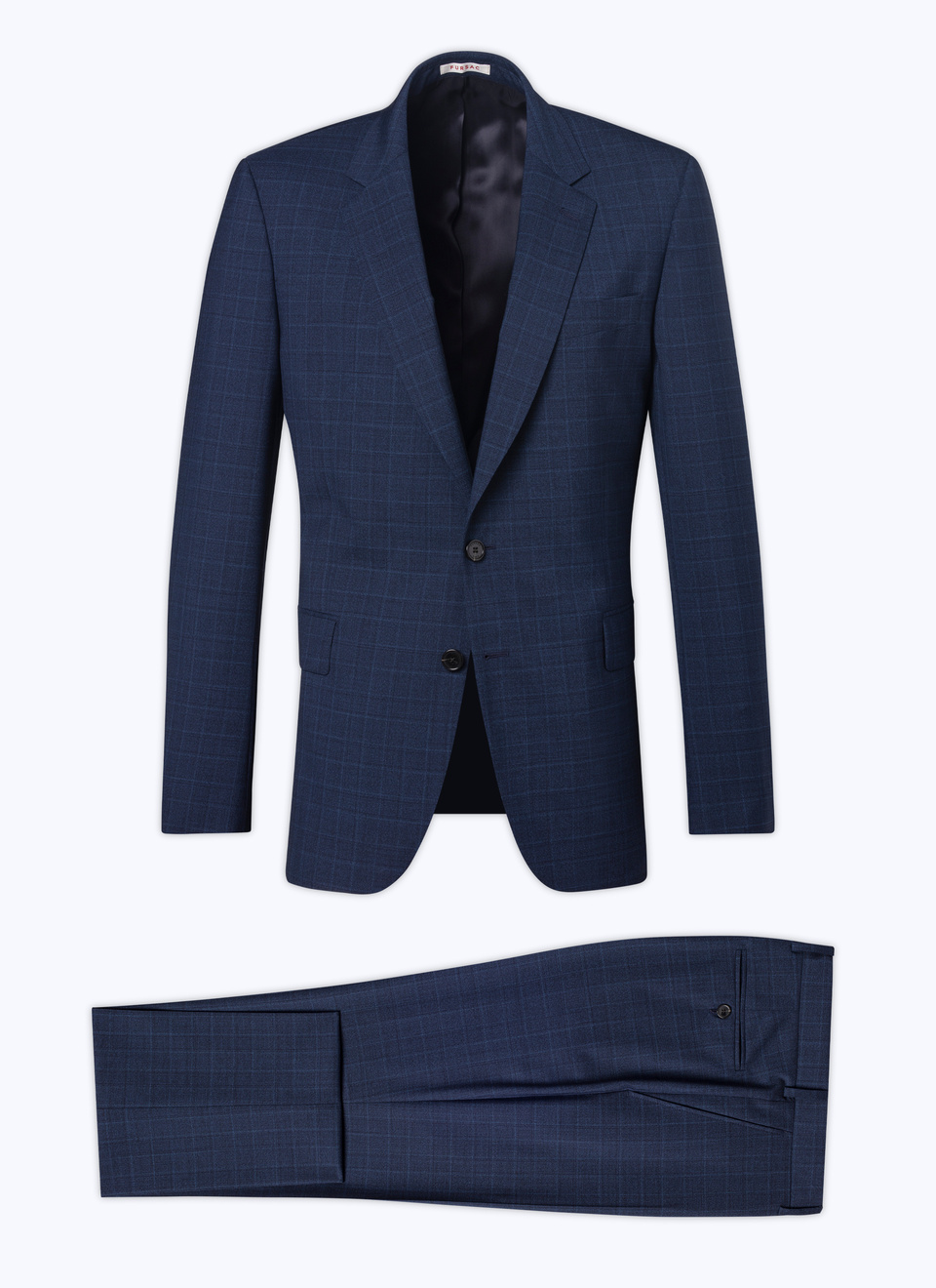 Navy blue - Prince of Wales pattern fitted cut suit PERC3AXUN-VC09/32 ...