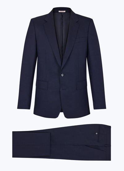 Men's navy blue - semi plain suit Fursac - C3EXUN-EC24-D030