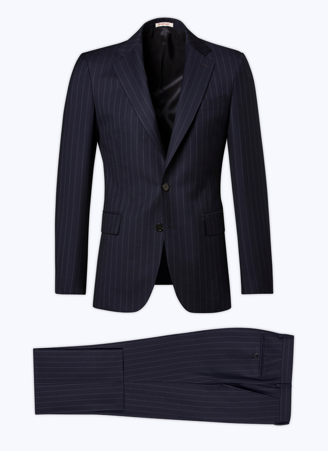 Men's suit navy blue virgin wool Fursac - C3AVRA-CC11-D031