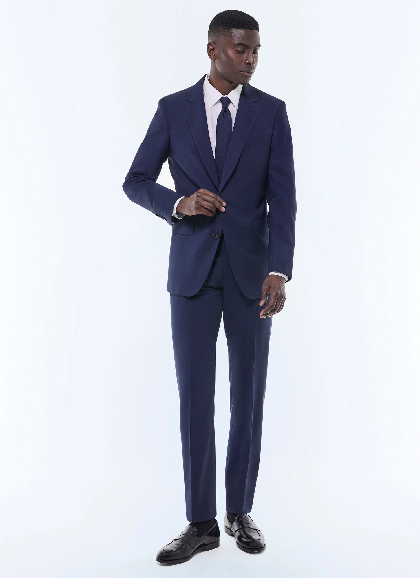 Men's suit navy blue certified virgin wool Fursac - C3FOXA-GC13-D030