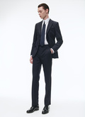 Wool fitted suit with Jacquard effect - C3CIXE-CC08-D030