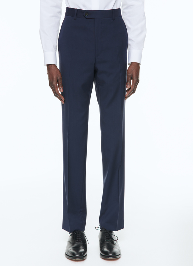 Men's blue, navy blue virgin wool suit Fursac - C3SOXE-VC60-32