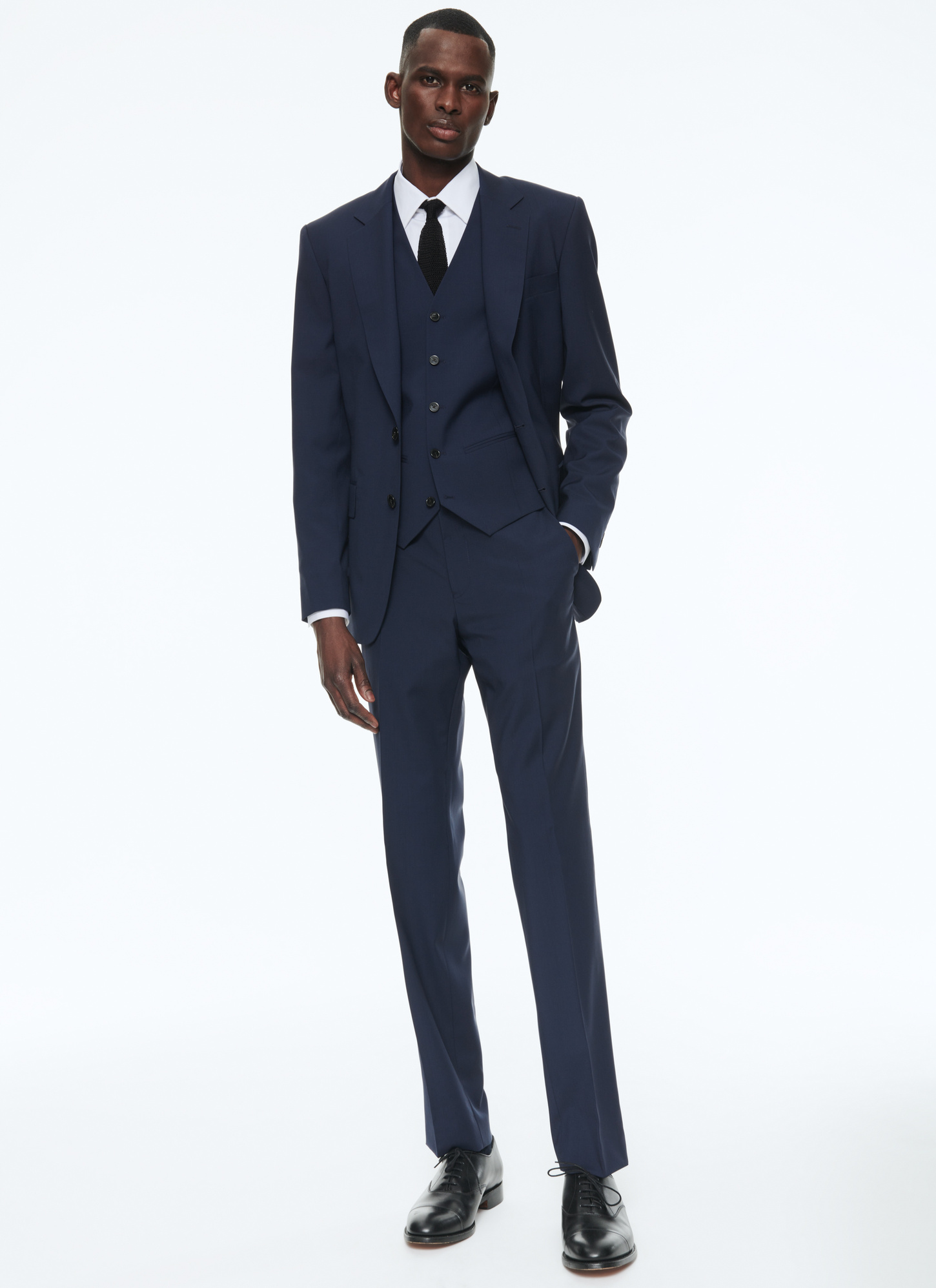 Men's suit petrol blue virgin wool Fursac - C3SOXE-VC60-32