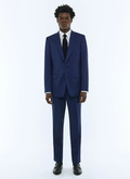 Wool canvas fitted suit with stripes - C3FEXU-FC17-D032