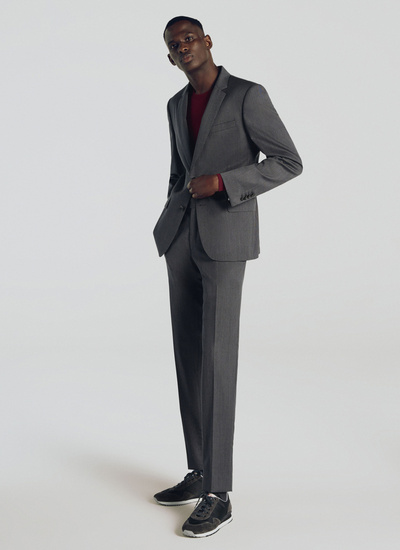 Men's suit plain grey wool Fursac - C3ILYA-TC18-22