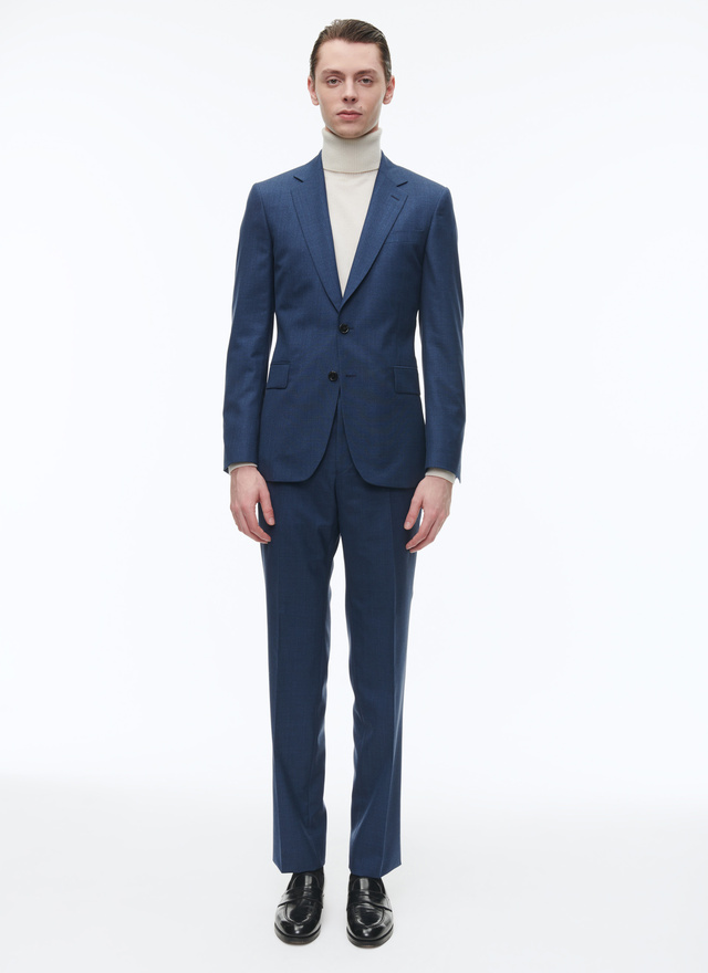 Men's suit prussian blue virgin wool Fursac - C3AXUN-OC31-D026