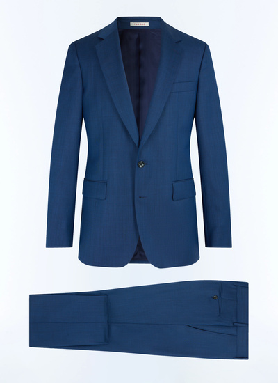 Men's blue, navy blue certified virgin wool suit Fursac - C3FOXA-FC19-D034