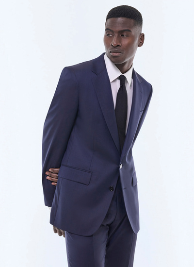 Men's semi plain navy blue suit Fursac - C3EXUN-EC36-D030