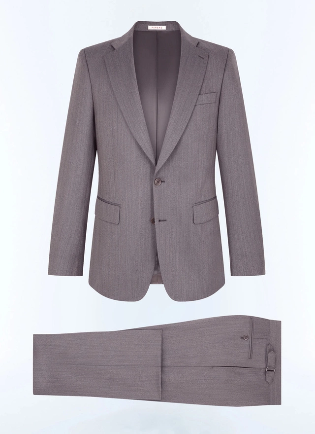 Men's brown virgin wool suit Fursac - C3FEXU-GC05-G014