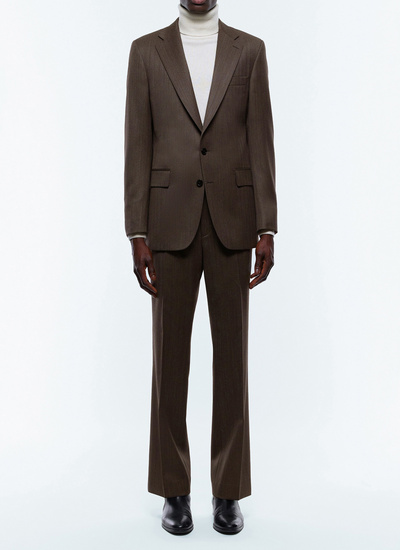 Men's suit taupe virgin wool Fursac - C3EVRA-EC11-G006