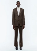 Fitted herringbone pattern wool suit - C3EVRA-EC11-G006