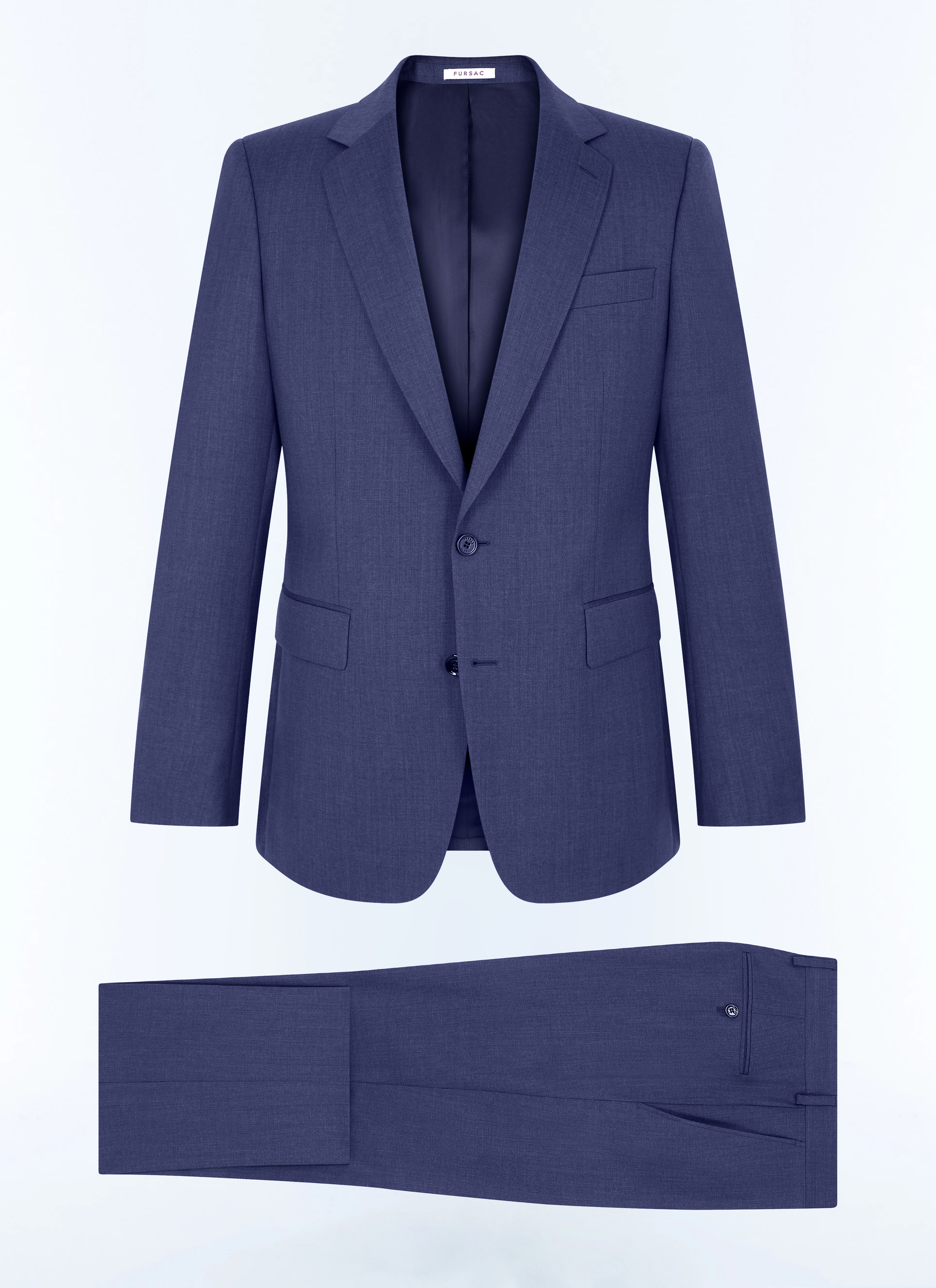 FURSAC - Large wool canvas suit - Men - Size 56 - Blue, Navy blue