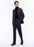 Straight cut suit in mottled wool - C3EDMO-EX09-B021