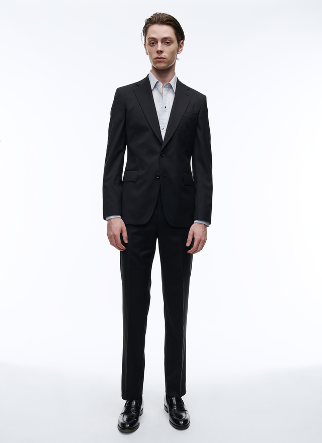 Men's suit black virgin wool Fursac - 22HC2AIDO-AC82/20