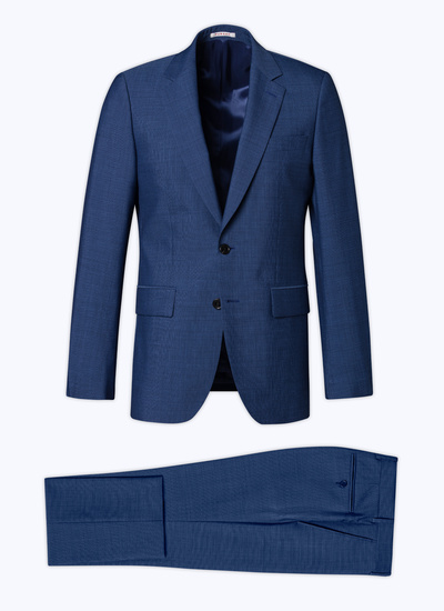 Men's suit medium blue virgin wool Fursac - 23EC2AIDO-BC04/34