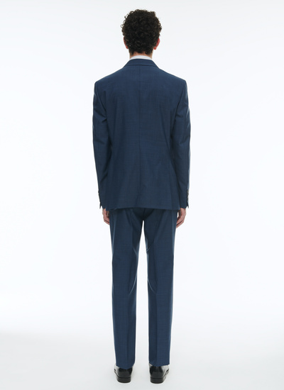 Men's blue, navy blue virgin wool suit Fursac - C2AIDO-BC04-34