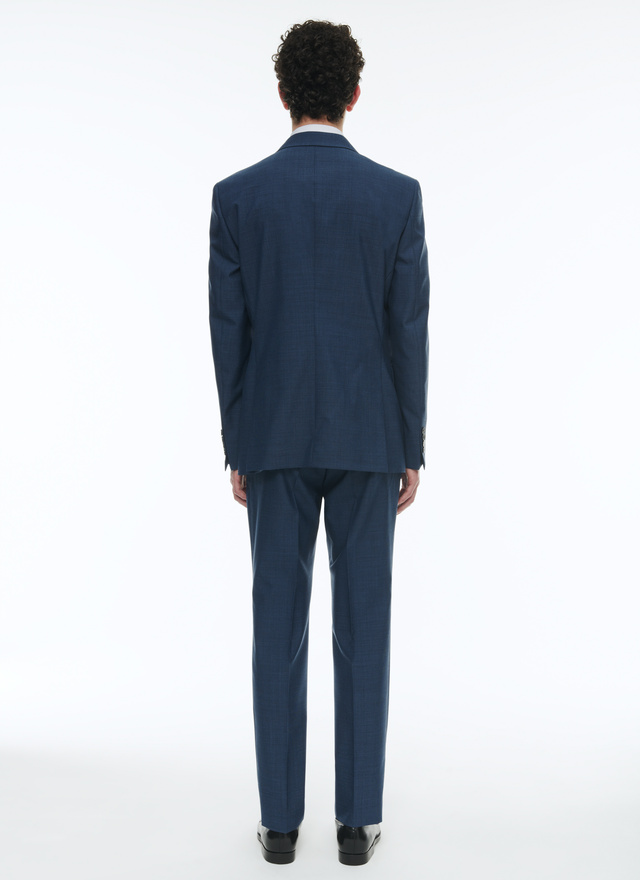 Men's blue, navy blue virgin wool suit Fursac - C2AIDO-BC04-34