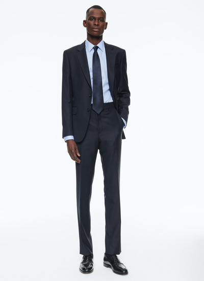 Men's suit navy blue virgin wool Fursac - C2AIDO-TC45-30