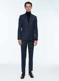 Petrol blue virgin wool suit - C2AIDO-TC46-32