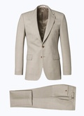 Beige wool canvas suit - C3BAXI-BC31-56