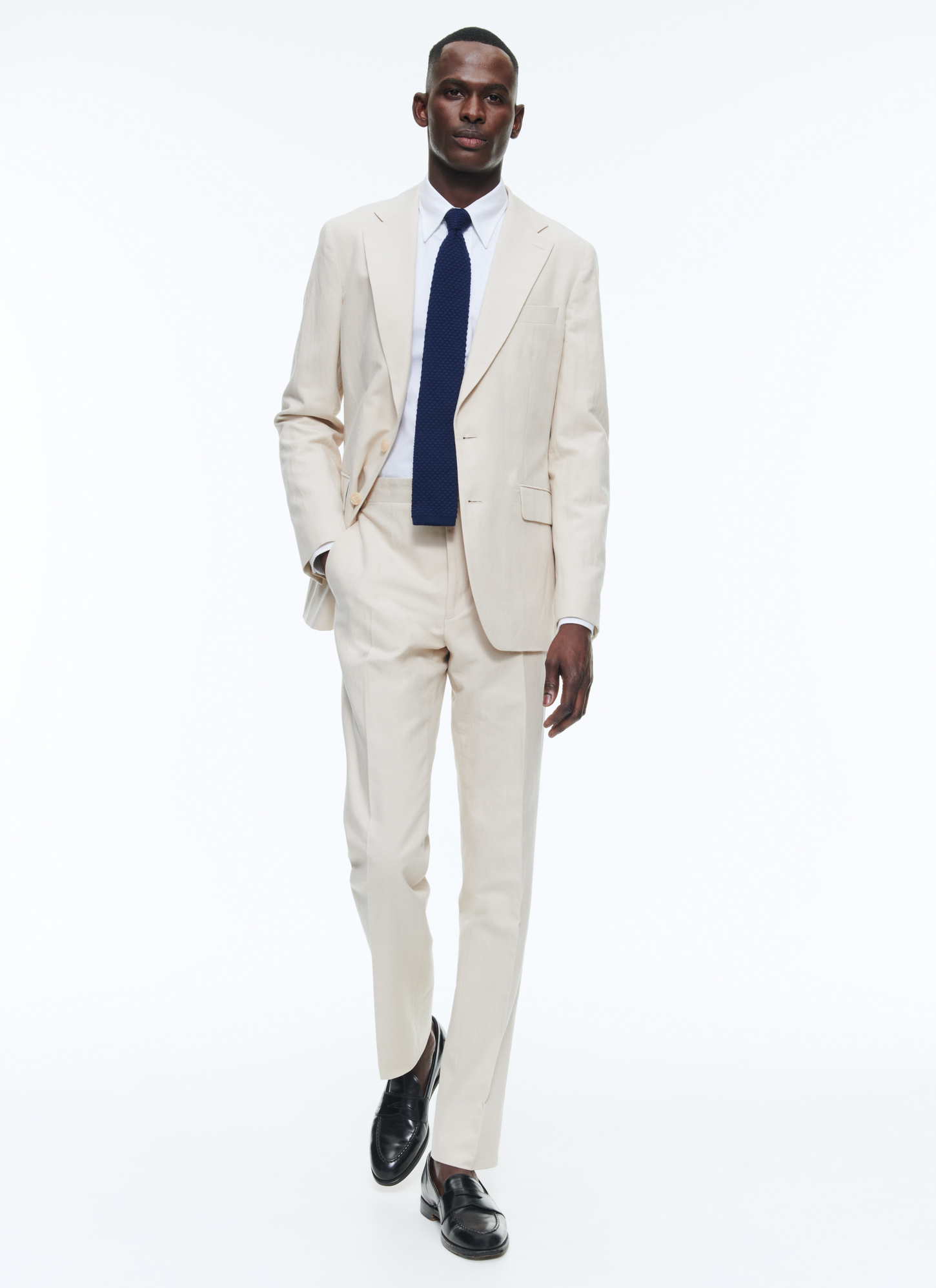 Men's suit beige cotton and linen canvas Fursac - C3DODI-DX03-A005