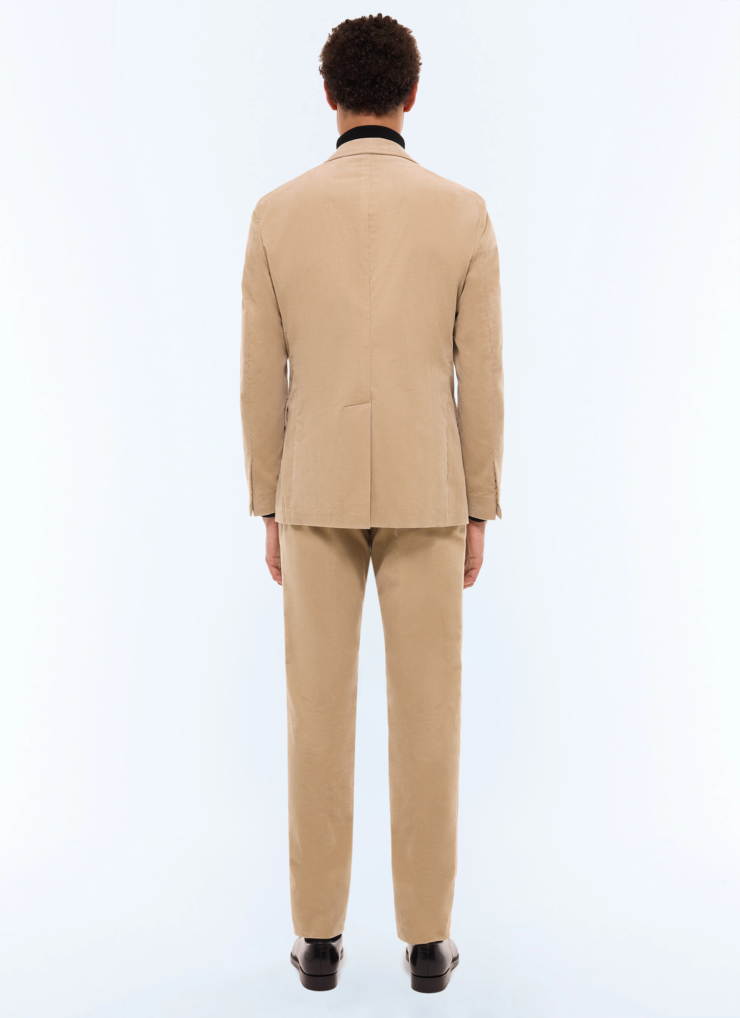 Men's beige, ecru certified corduroy suit Fursac - C3EITO-GX41-A008