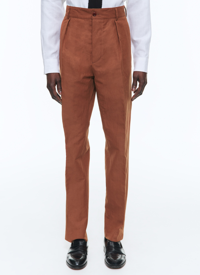Men's camel brown suit Fursac - C3DANA-DX06-G005