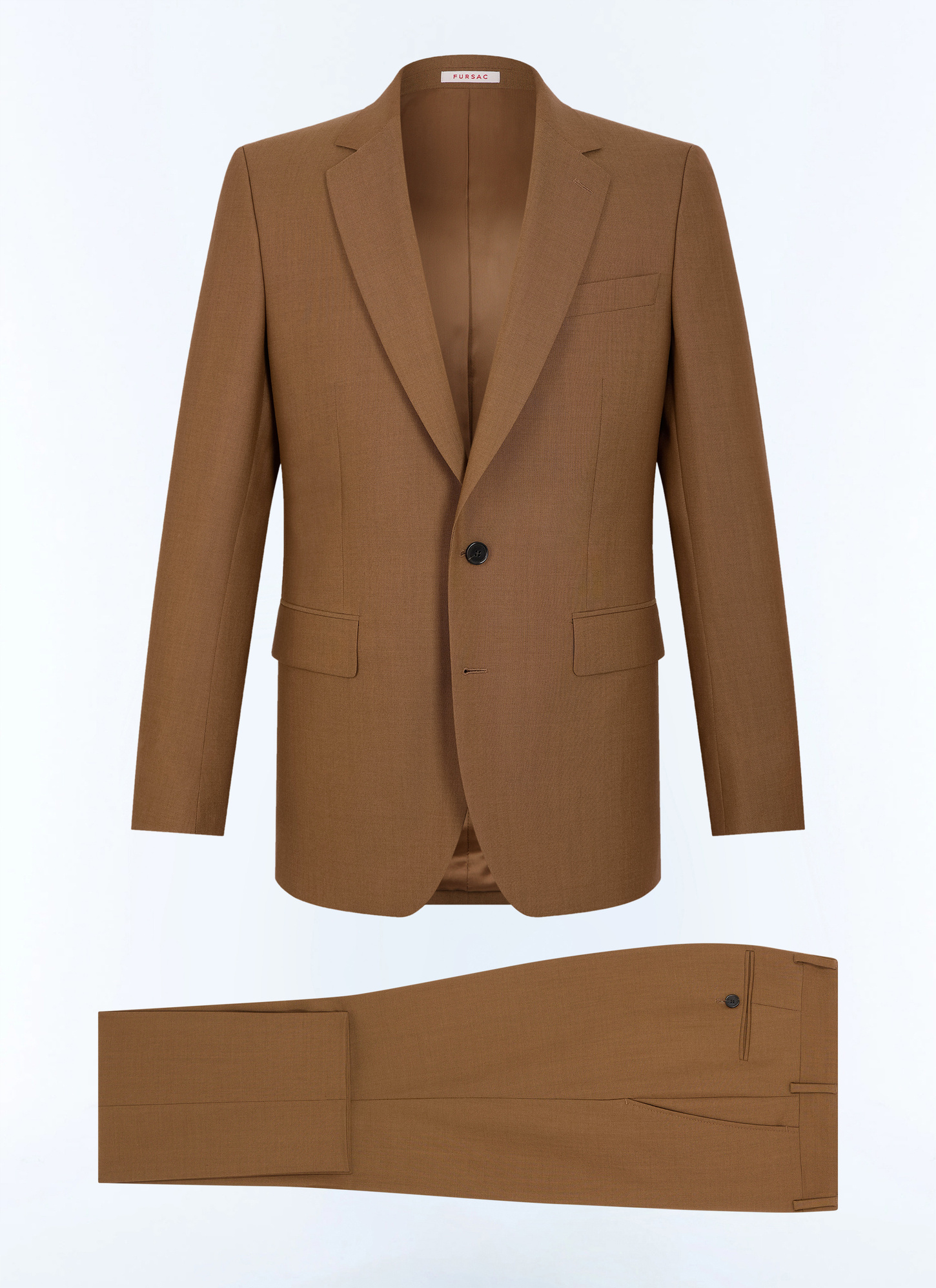 Men's suit camel 100% virgin wool Fursac - C3FOXA-LC20-A011