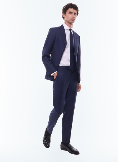 Men's suit carbon blue wool serge Fursac - C2AIDO-AC80-31