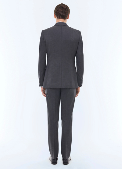Men's grey end-on-end virgin wool suit Fursac - C3FOCA-CC64-B029