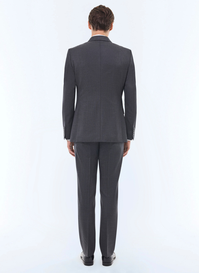 Men's grey end-on-end virgin wool suit Fursac - C3FOCA-CC64-B029