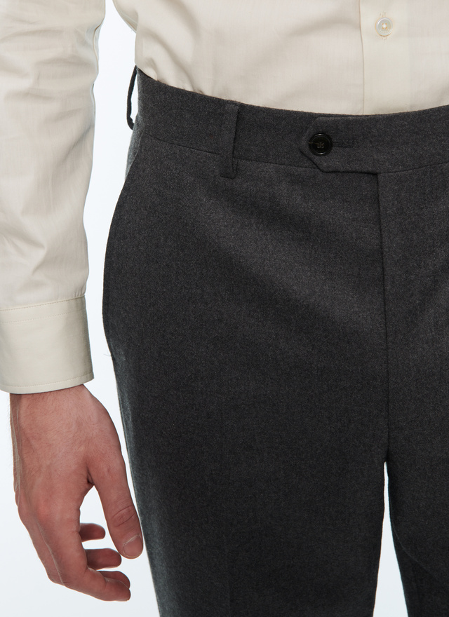 Men's grey blended wool flannel suit Fursac - C3VOCA-OC55-22