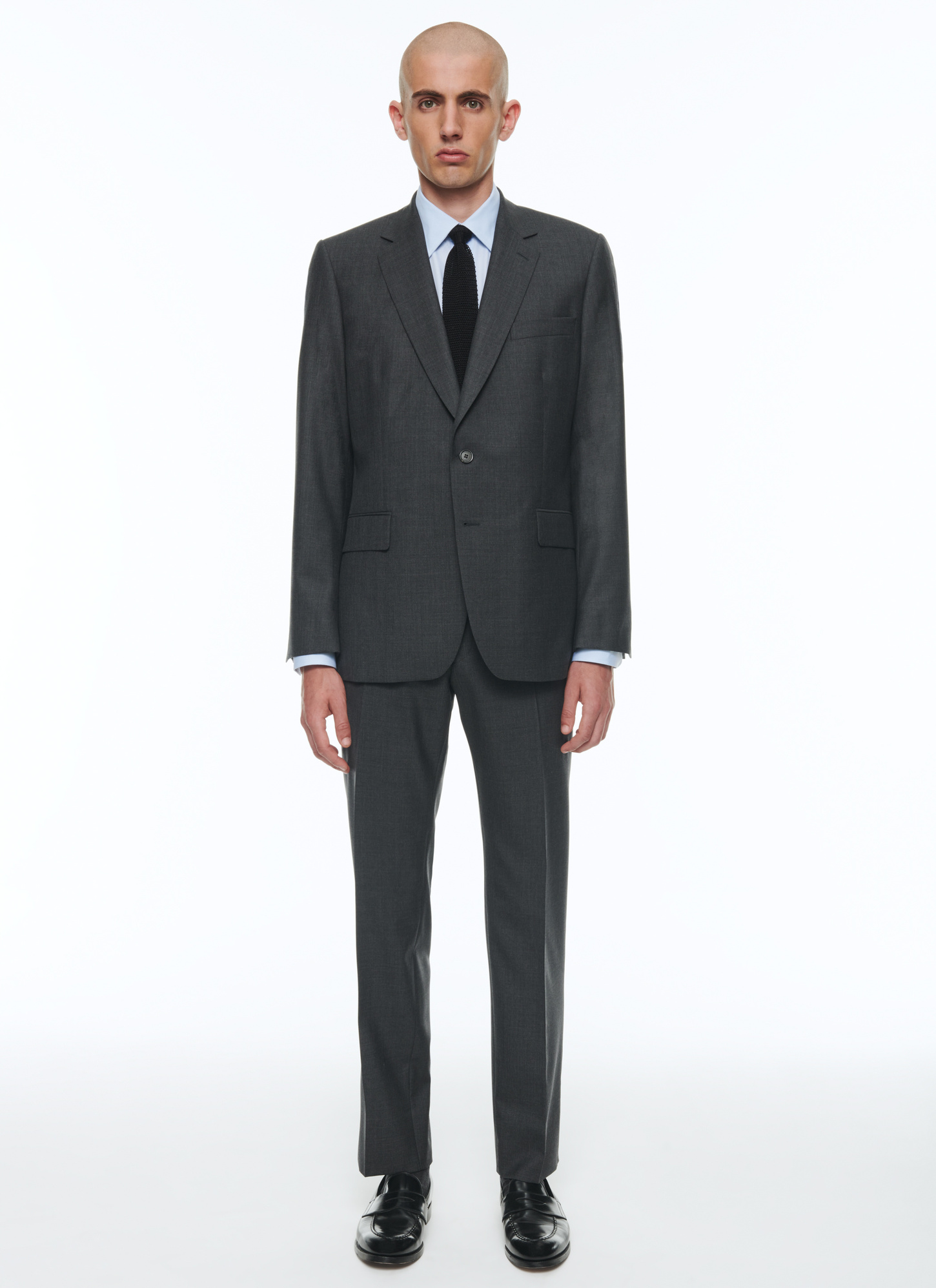 Men's suit charcoal grey virgin wool Fursac - C1AIDO-CC64-B029