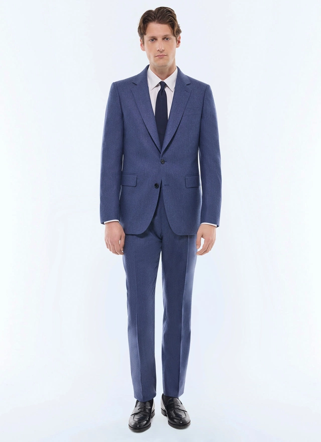 Men's suit denim blue certified wool flannel Fursac - C3FOXA-EC29-D012