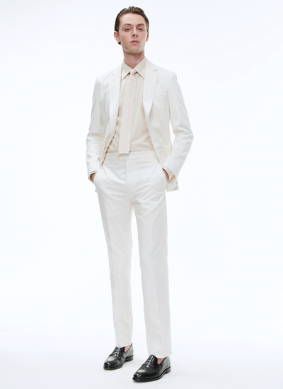 Men's suit ecru cotton gabardine Fursac - 23EC3BAMO-BX02/02