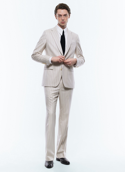 Men's suit ecru virgin wool flannel Fursac - C3ELLA-EC10-A002