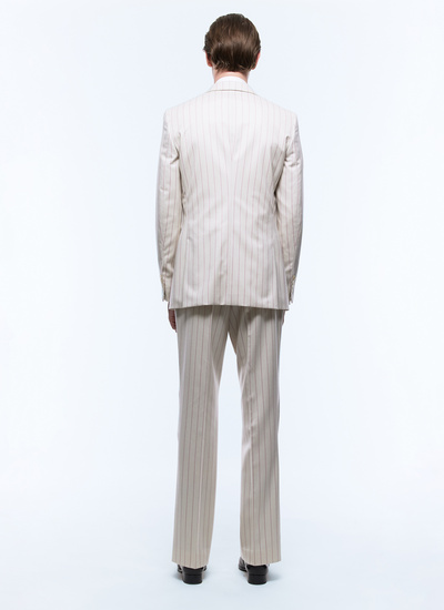 Men's ecru - pink stripes suit Fursac - C3ELLA-EC10-A002