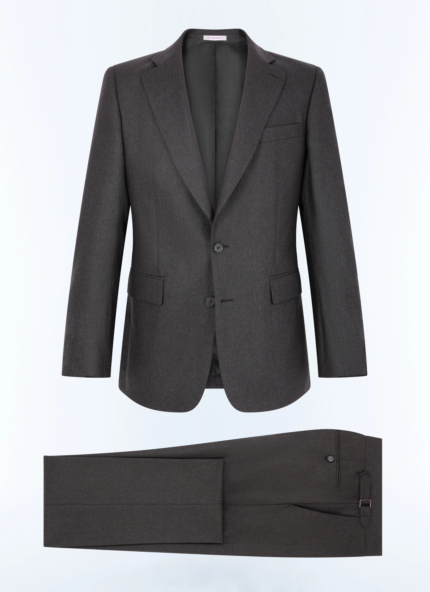 Men's suit forest green certified wool flannel Fursac - C3FEXU-EC29-H011